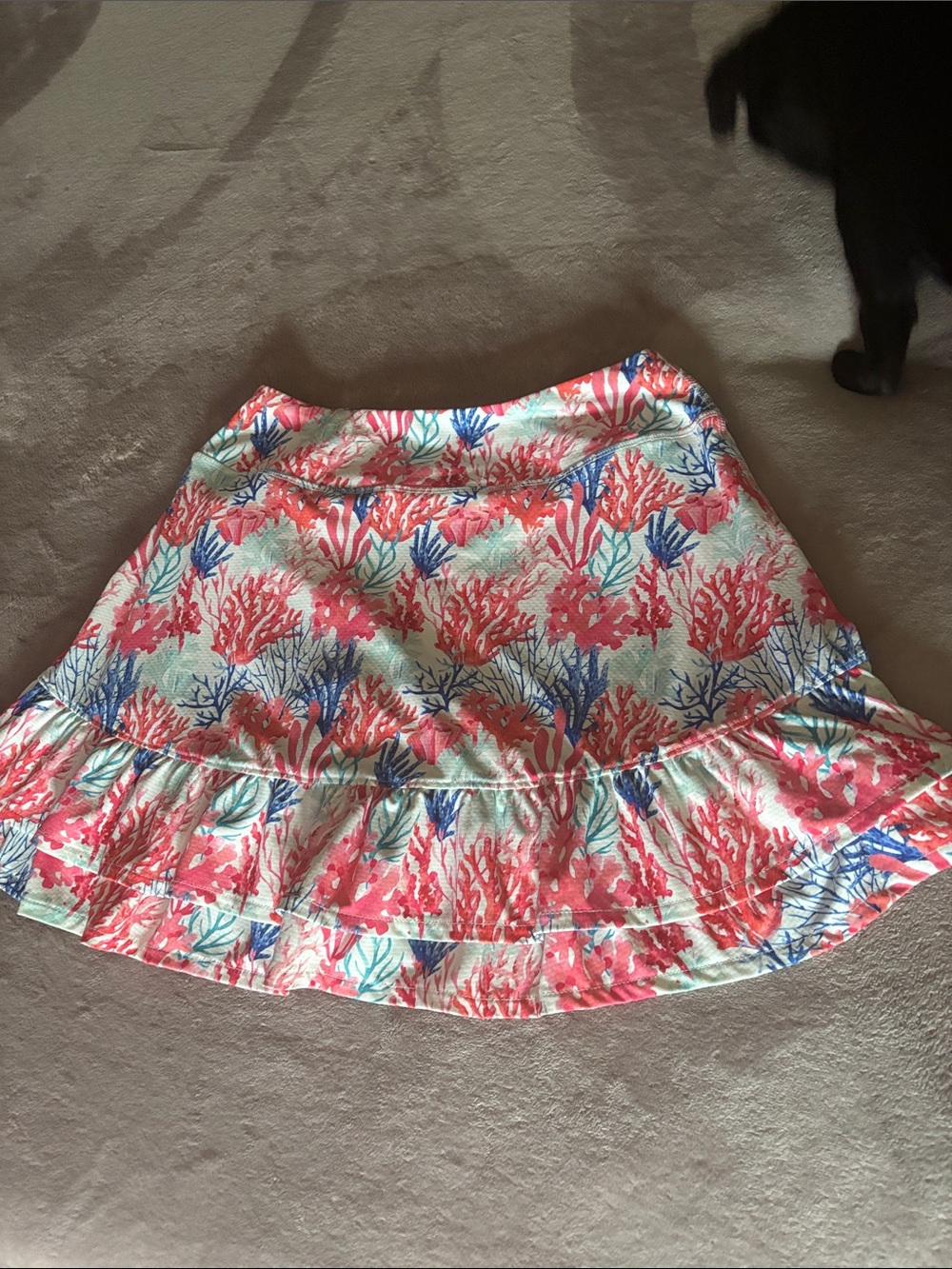 Floral Coral Print Ruffled Skort by Gottex